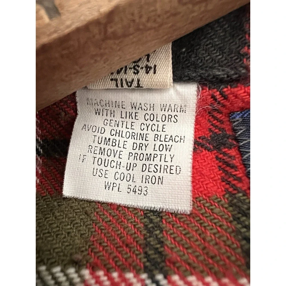 Vintage Dee Cee Flannel Shirt Mens Large Red Green USA 70s USA Grunge Retro